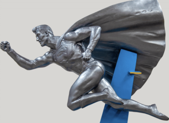 Superman Statue & Mural