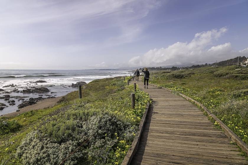 Walk the Moonstone Beach Boardwalk